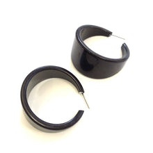 Load image into Gallery viewer, Black Lucite XL Hoops