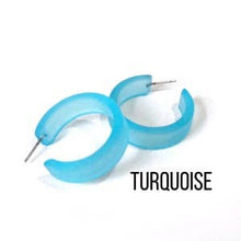 Load image into Gallery viewer, Turquoise Hoops