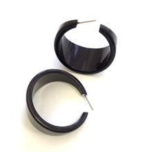 Load image into Gallery viewer, Black Lucite XL Hoops