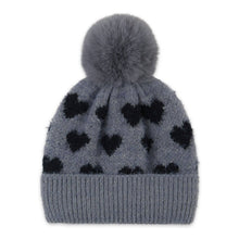 Load image into Gallery viewer, Heart Beanie - Gray