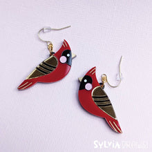 Load image into Gallery viewer, Cardinal Earrings