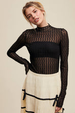 Load image into Gallery viewer, Semi Sheer Lace Layering Top
