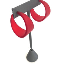 Load image into Gallery viewer, Red Lucite XL Hoops