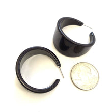 Load image into Gallery viewer, Black Lucite XL Hoops