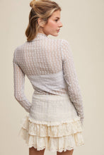 Load image into Gallery viewer, Semi Sheer Lace Layering Top