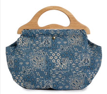 Load image into Gallery viewer, Davey's Wooden Handle Bermuda Bag: Bandana