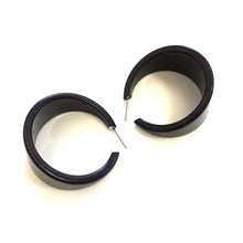 Load image into Gallery viewer, Black Lucite XL Hoops