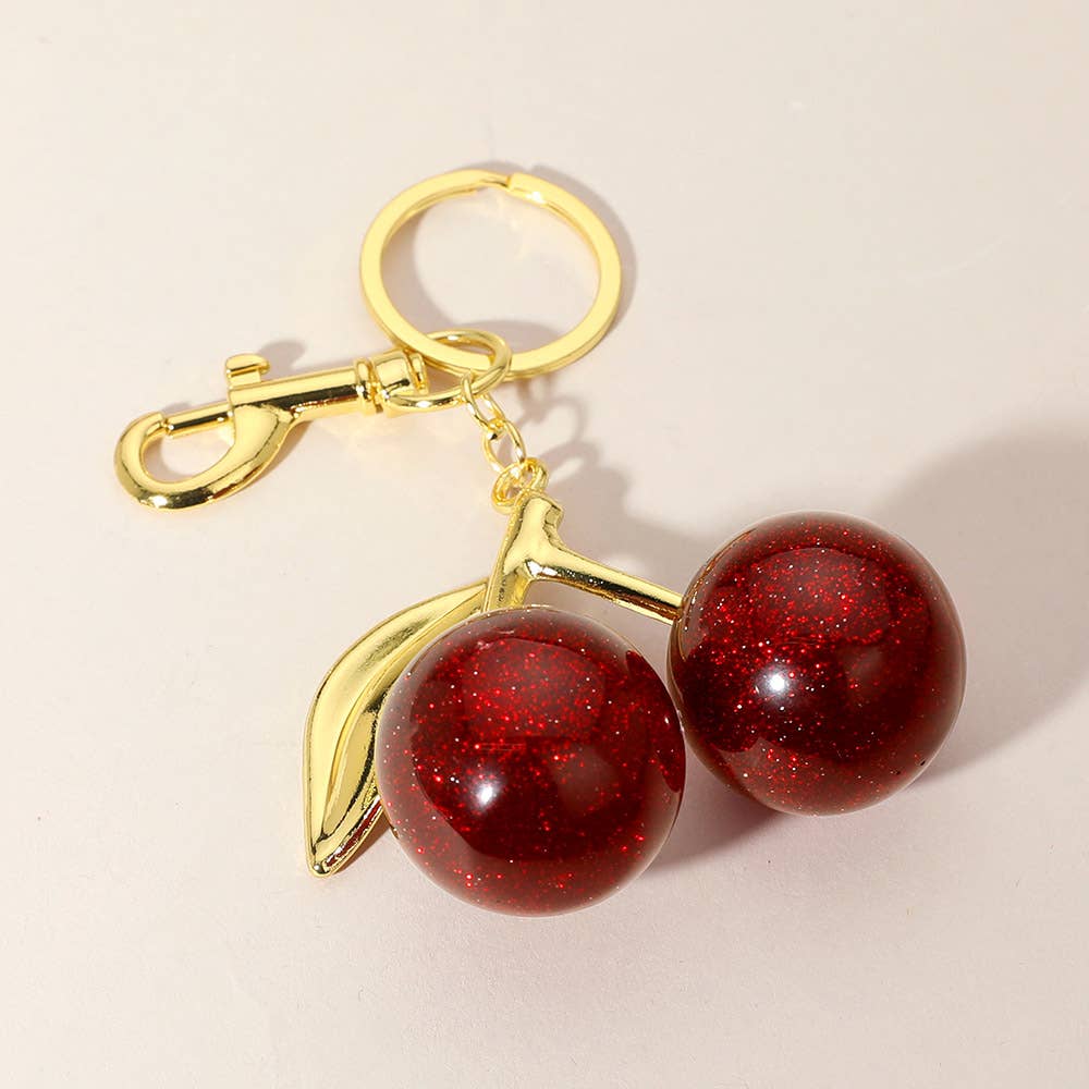 Cherry Bag Charm: Red