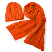 Load image into Gallery viewer, Orange Hat &amp; Scarf Combo
