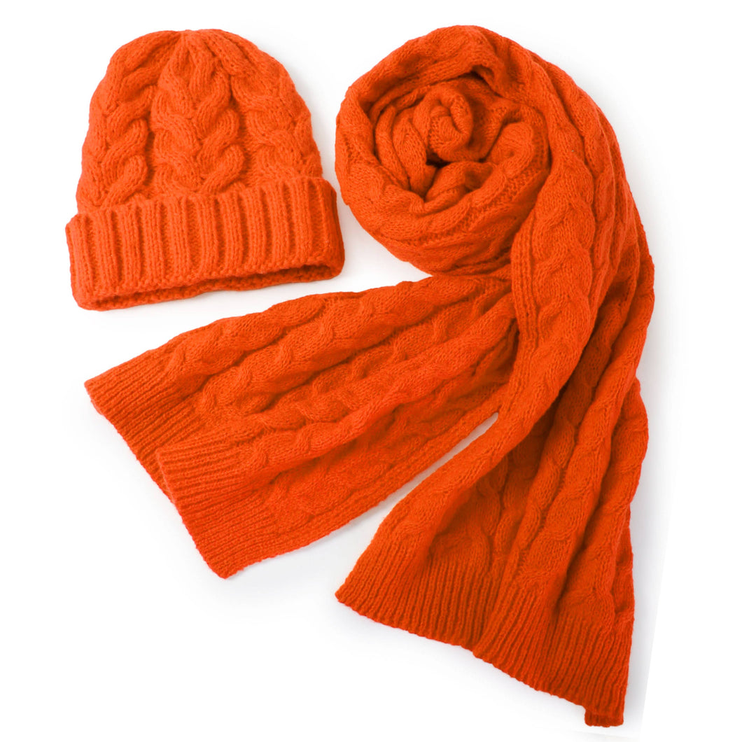 Orange Hat & Scarf Combo