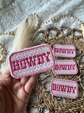 Load image into Gallery viewer, Howdy Iron On Patch : Pink
