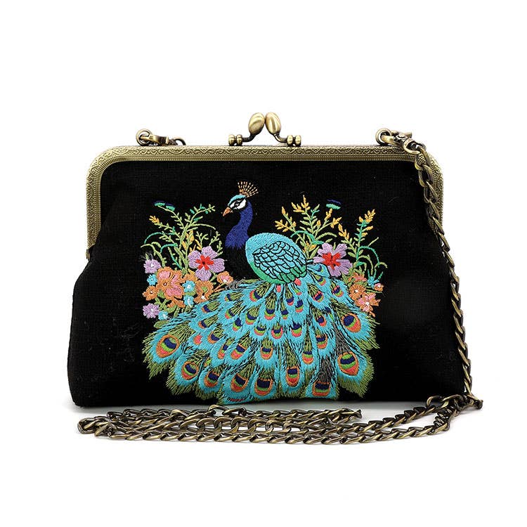 Peacock Embroidered Bag