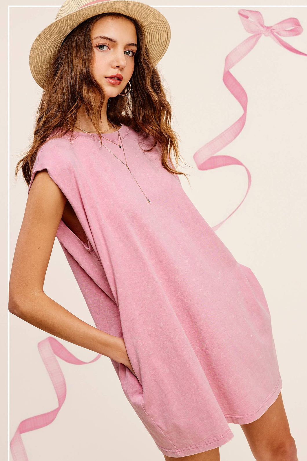 Bubble Gum Muscle Tank Dress