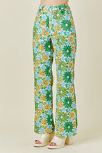 Load image into Gallery viewer, Green Floral Print Denim Jeans
