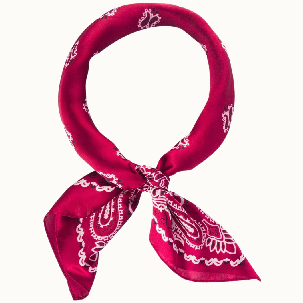 Burgundy Silky Bandana
