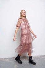 Load image into Gallery viewer, Pink Polka Dot Midi Dress
