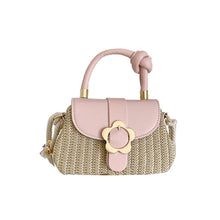 Load image into Gallery viewer, Flower Buckle Crossbody: Pink
