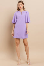 Load image into Gallery viewer, Plus_Solid Front Hole Ruffle Sleeve Mini Dress / PDU52260SA: TANGERINE / 1XL-2XL-3XL (3-2-1)
