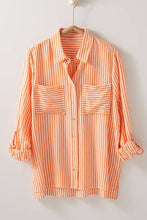 Load image into Gallery viewer, Orange Striped Button Down
