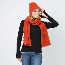 Load image into Gallery viewer, Orange Hat &amp; Scarf Combo
