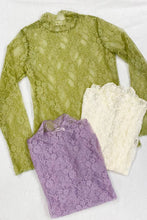 Load image into Gallery viewer, Lavender Floral Lace Top
