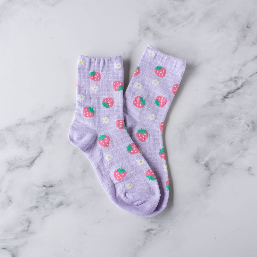 Strawberry Lilac Socks