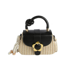 Load image into Gallery viewer, Flower Buckle Crossbody: Black
