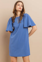 Load image into Gallery viewer, Plus_Solid Front Hole Ruffle Sleeve Mini Dress / PDU52260SA: TANGERINE / 1XL-2XL-3XL (3-2-1)
