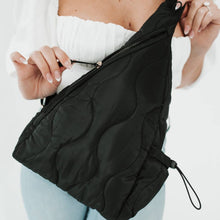 Load image into Gallery viewer, Puffer Sling Bag : Black
