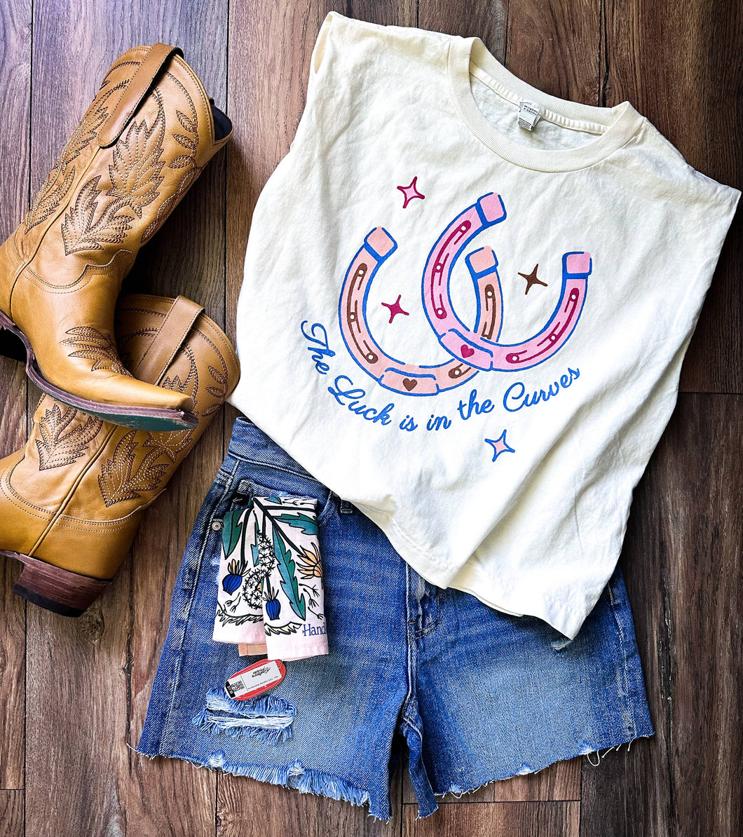 The Luck is in the Curves Boxy Tank: 2XL