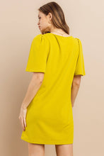 Load image into Gallery viewer, Plus_Solid Front Hole Ruffle Sleeve Mini Dress / PDU52260SA: TANGERINE / 1XL-2XL-3XL (3-2-1)
