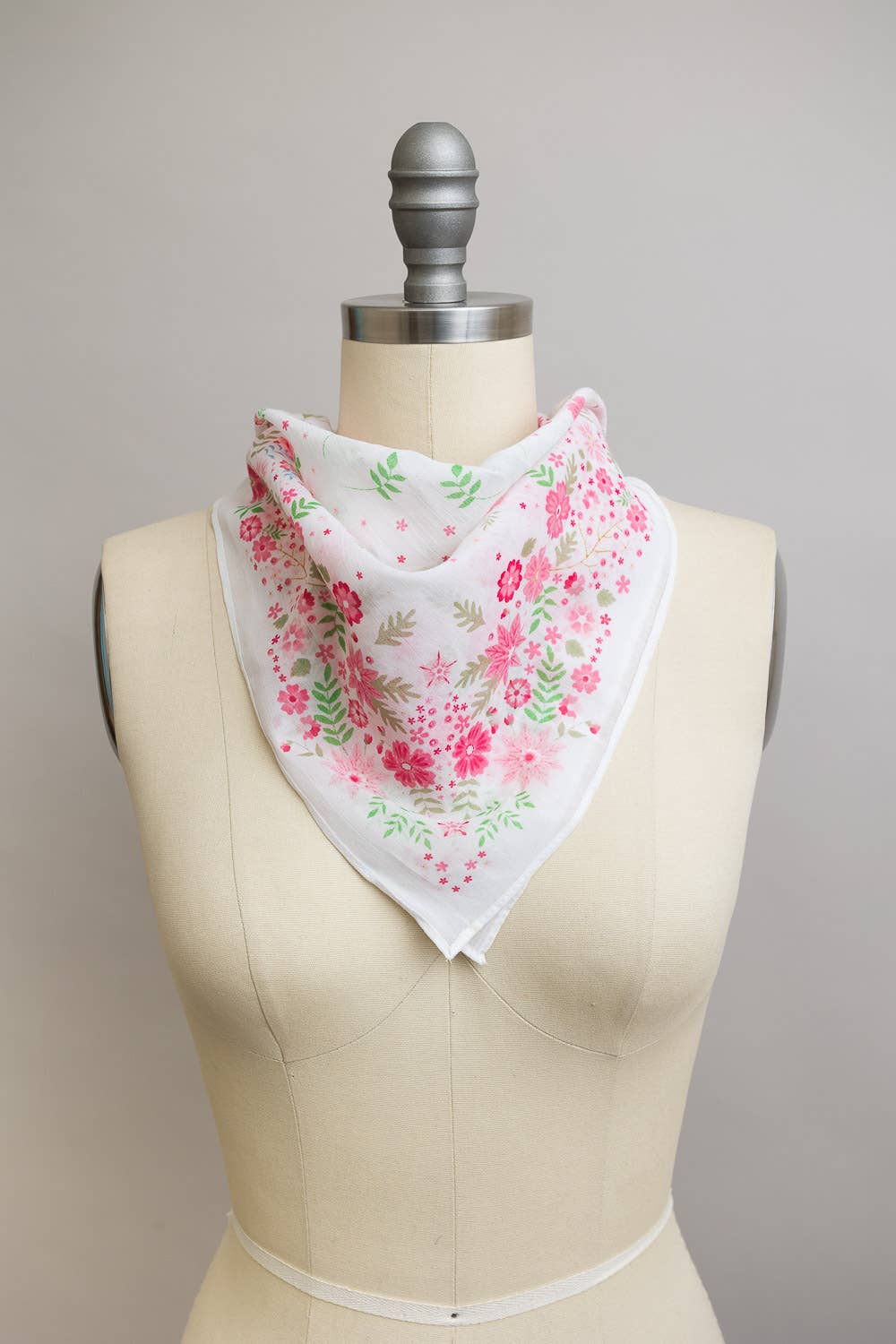 Floral Print Bandana: Pink