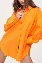 Load image into Gallery viewer, Orange Oversized Button Down
