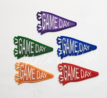 Load image into Gallery viewer, Trucker hat patches 3” orange game day flag patch iron on
