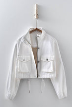Load image into Gallery viewer, White Denim Crop Jacket
