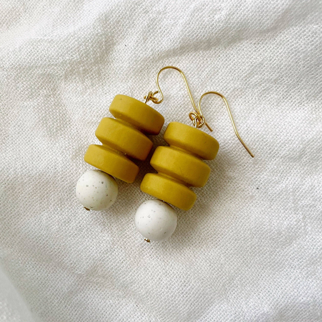 Bree Chunky Beaded Polymer Clay Earrings