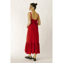 Load image into Gallery viewer, Red Midi Shift Dress
