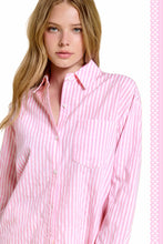 Load image into Gallery viewer, Pink Stripe Button Down
