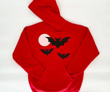 Load image into Gallery viewer, Bettie Bats Red Hoodie: Small
