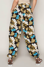 Load image into Gallery viewer, Black Floral Harem Pants
