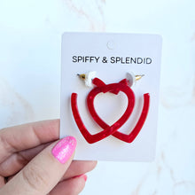 Load image into Gallery viewer, Red Heart Hoops
