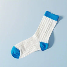 Load image into Gallery viewer, Rufia - Summer Colorful Mesh Crew Socks: Pink / One Size
