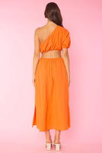 Load image into Gallery viewer, Orange One Shoulder Dress
