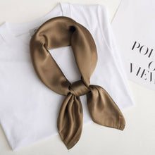 Load image into Gallery viewer, Scarvii - Solid Color Simple Square Scarf: ORANGE / 70*70CM
