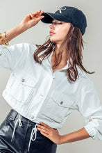 Load image into Gallery viewer, White Denim Crop Jacket
