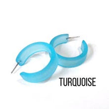 Load image into Gallery viewer, Turquoise Hoops
