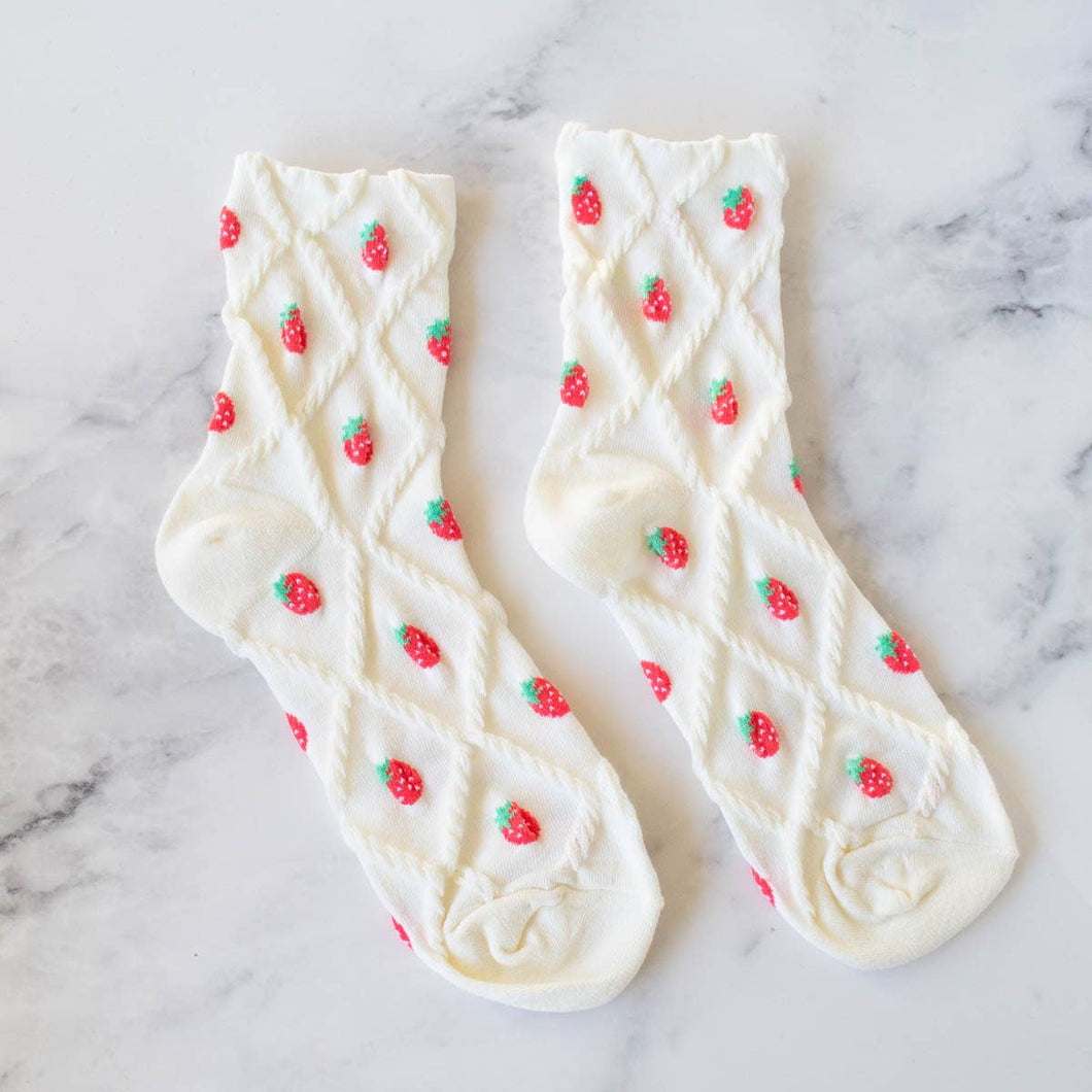 Strawberry Diamonds Socks