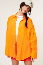Load image into Gallery viewer, Orange Oversized Button Down
