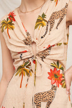 Load image into Gallery viewer, Sleeveless Cheetah Print Maxi Dress: Multi-Colored / M
