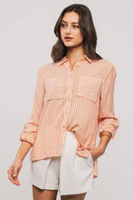 Load image into Gallery viewer, Orange Striped Button Down

